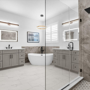 From Dated to Dazzling Complete Master Bathroom Makeover