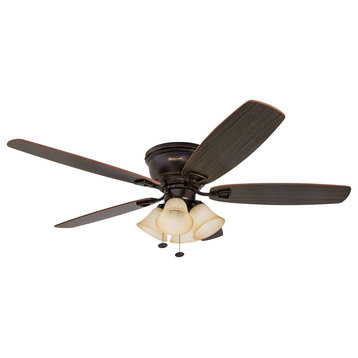 Honeywell Glen Alden Low Profile Ceiling Fan, 52 Inch, Oil Rubbed Bronze, 4 Light