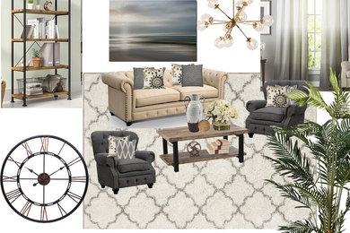 Living Room | Virtual Interior Design | Mood Board | Shopping List