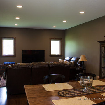 Custom Built Home Dining and Living Room by Schoenberg Construction of St Cloud