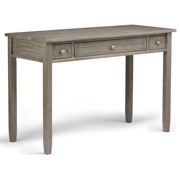 Simpli Home Warm Shaker Wood Transitional 48" Writing Office Desk in Gray