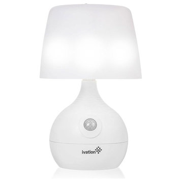 2-Led Battery Operated Motion Sensing Table Lamp, Dual Color Range