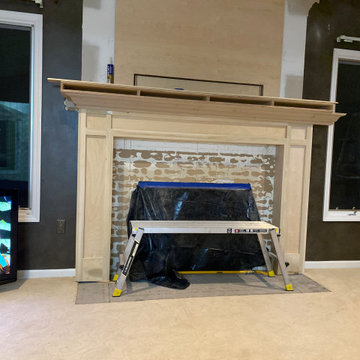 Hired to fix bad workmanship for a Mantle in Novi