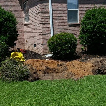 A landscape design and installation job.