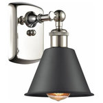 Innovations Lighting - Innovations Lighting 516-1W-PN-M8-BK Smithfield, 1 Light Wall In Industr - The Smithfield 1 Light Sconce is part of the BallsSmithfield 1 Light W Polished NickelUL: Suitable for damp locations Energy Star Qualified: n/a ADA Certified: n/a  *Number of Lights: 1-*Wattage:100w Incandescent bulb(s) *Bulb Included:No *Bulb Type:Incandescent *Finish Type:Polished Nickel