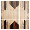 Deny Designs Iveta Abolina Geo Wood 2 Wood Wall Mural, 4'x4'