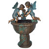 Three Ferries on Fountain Bronze Statue -  Size: 41"L x 38"W x 55"H.