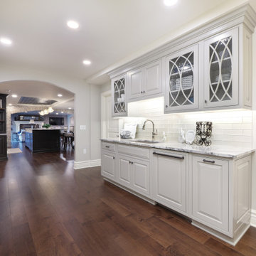 Lower Level Remodel with Bar, Kitchen and Wine Room
