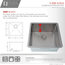 STYLISH 19"L x 18"W Undermount Kitchen Sink Single Bowl with Grid and Strainer