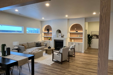 Trendy living room photo