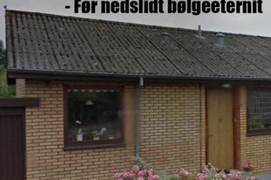 Nedslidt Bølgeeternittag i Jylland ved Kolding