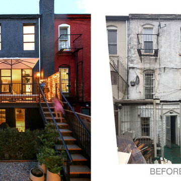 The reimagined rear facade of a Brooklyn Townhouse