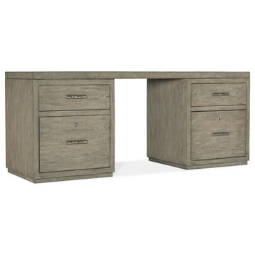 Hooker Furniture 6150-10904 72" Wood Veneer 4 Drawer Writing Desk - Medium Wood