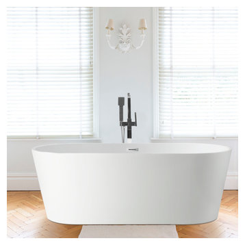 Vanity Art Freestanding Acrylic Bathtub, Large