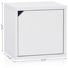 Eco-friendly Stackable Cube with Door in White