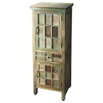20" Brown Standard Accent Cabinet With One Drawer