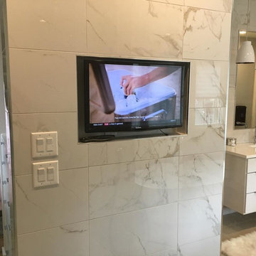 Master Bathroom Marble TV Mount