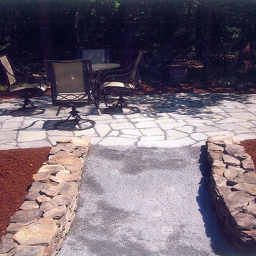 stone path to patio