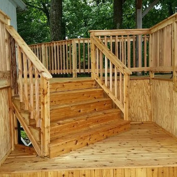 3 level cedar deck