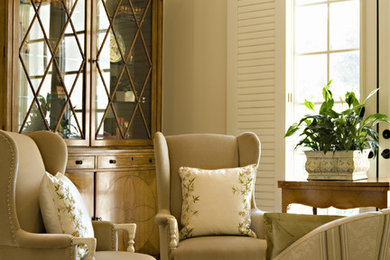 Elegant carpeted sunroom photo in Los Angeles with a standard ceiling