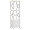 Angela 4-shelf Wooden Media Tower With Drawers Brown and White