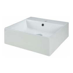 Miseno - Miseno MNO-189C Square 18" Vessel Bathroom Sink - Bathroom Sinks