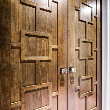 Moulding Rich Media Room Door