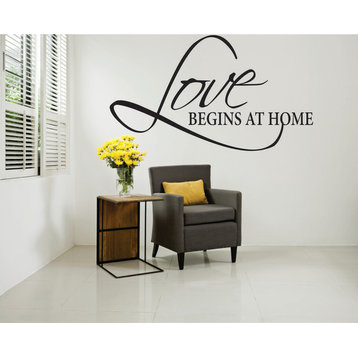 Decal, Love Begins At Home Life Inspirational Quote, 20x30"