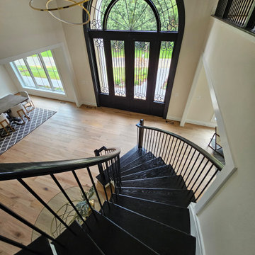 Project #130 | Curved Staircase with Wraparound Balcony