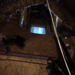Attic Plywood Flooring Installed - Air Conditioner Accessories