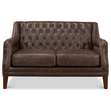 Brooks Leather Tufted 2 Seat Sofa