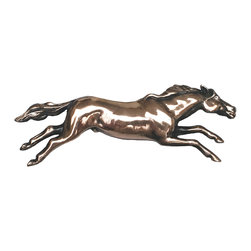 D'Artefax - Wild Horse Pull, Right Facing, Antique Bronze - Cabinet And Drawer Handle Pulls