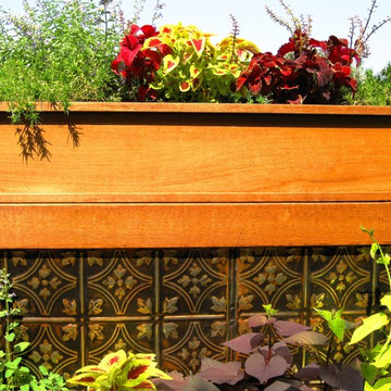 Flower Box Decorated with Tin