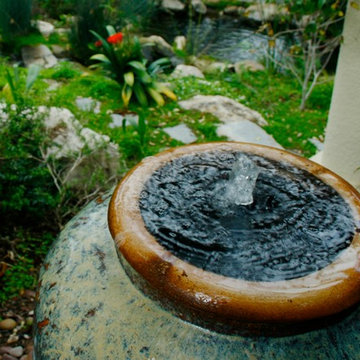 Stream With Bubbling Urn Fountains