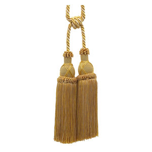 Taupe Wine 4/" Double Tassel Tieback Royal Harvest Invidual