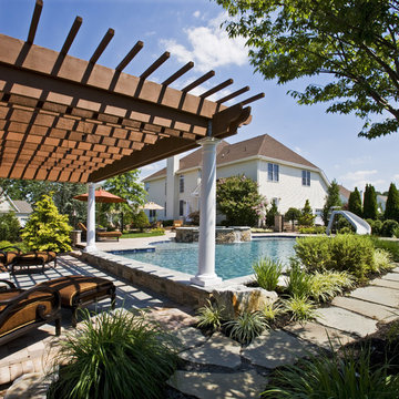 Custom Pools with Lush Landscaping