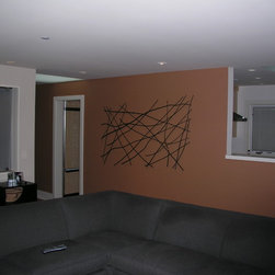 Wall art piece made of sticks - Artwork