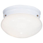 Livex Lighting - Home Basics Ceiling Mount, White - As you design your dream space, remember that lighting plays a key role in creating the ideal ambiance. Because it works with more than one style, the Home Basics Ceiling Mount will transform your room into a retreat. This versatile piece measures 7.5 inches wide by 4.75 inches tall and features a stunning white finish.