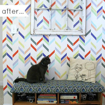 Herringbone Shuffle Stencil Projects
