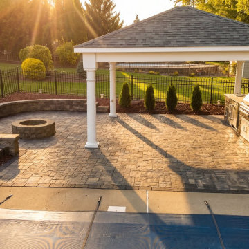 Paver Patio Outdoor Kitchen Burnt Hills