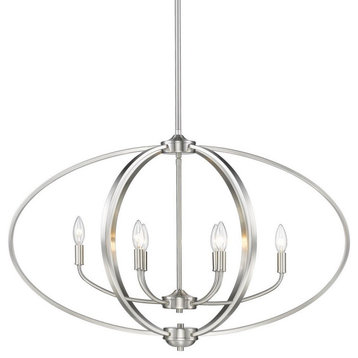 6 Light Linear Pendant in Durable style - 22.88 Inches high by 36.25 Inches