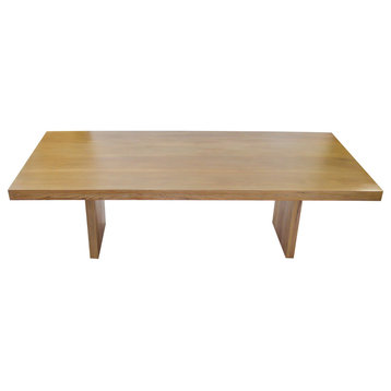 Planks and Veneer White Oak Dining Table