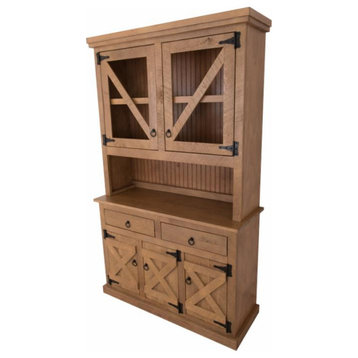 Farmhouse Wide Kitchen Hutch and Buffet, Midnight Blue