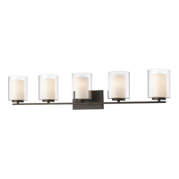 Z-Lite 5 Light Vanity, Olde Bronze, 40.5x7.75