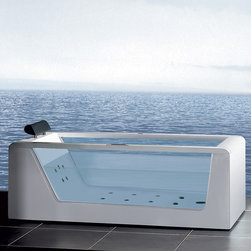 60" x 32" ARIEL AM152JDTSZ PLATINUM FREESTANDING WHIRLPOOL MASSAGE BATH TUB - Bathtubs