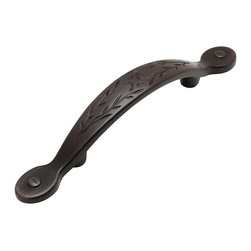 Cosmas - Cosmas 465ORB Oil Rubbed Bronze Cabinet Pull, 3" Hole Centers, Set of 5 - Cabinet And Drawer Handle Pulls