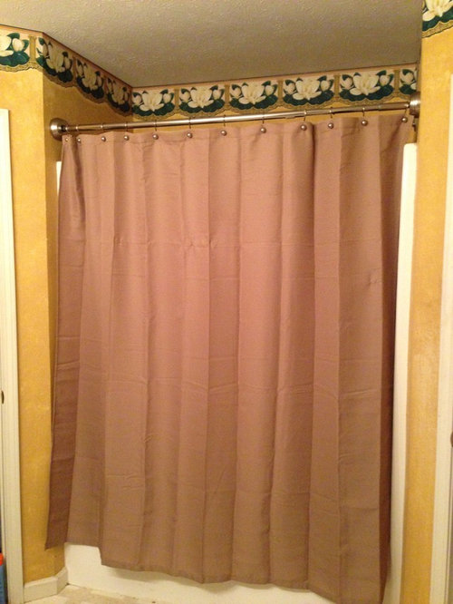 Bhg Curved Shower Curtain Install And, Quarter Round Shower Curtain Rod