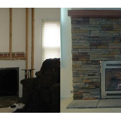Fireplace Xtrordinair, Collinswood Design, Cultured Stone - Before/After Fireplace Projects - Indoor Fireplaces