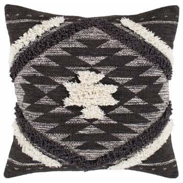 Hauteloom Olancha Cotton Bohemian Pillow Cover - 20" Square (With Down Insert)
