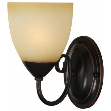 Oil Rubbed Bronze 1 Light Wall Sconce / Bathroom Fixture